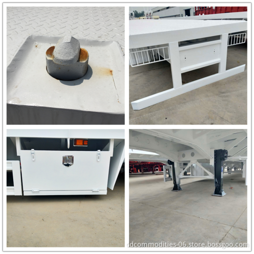 Trustworthy Good Sale 2/3 Axle Container Flatbed Semi Trailer